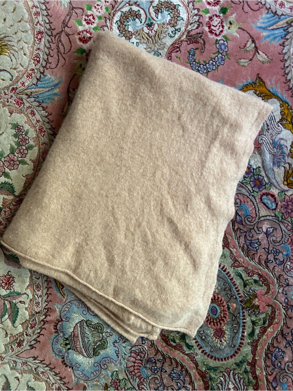 J. Crew Oversized 100% Cashmere Wrap in Heather Stone - Picture 6 of 6